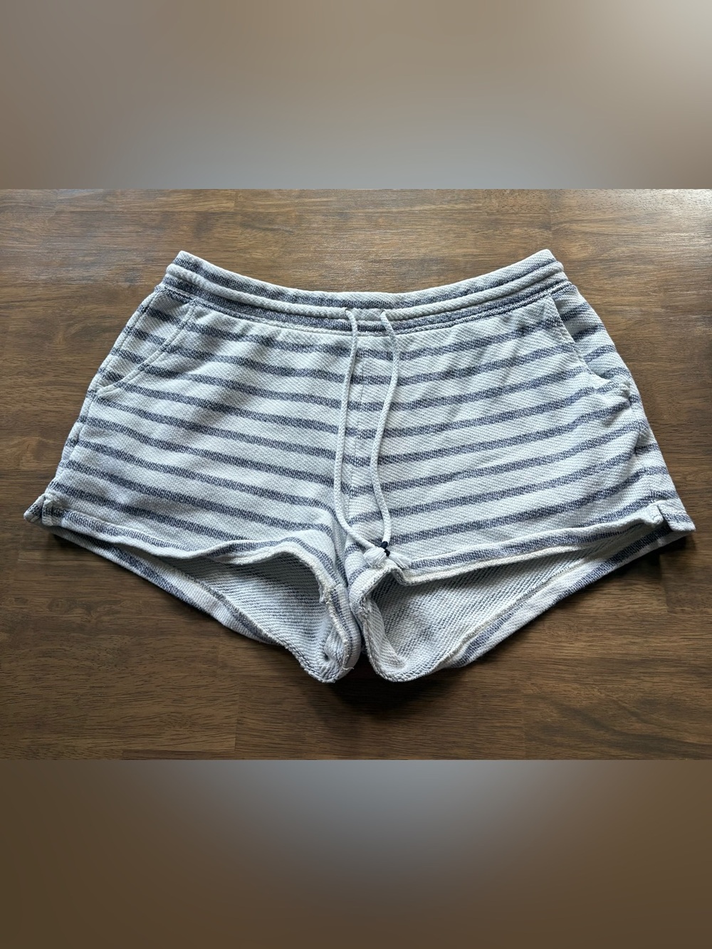 Old Navy Striped Knit Lounge Shorts - Blue & White